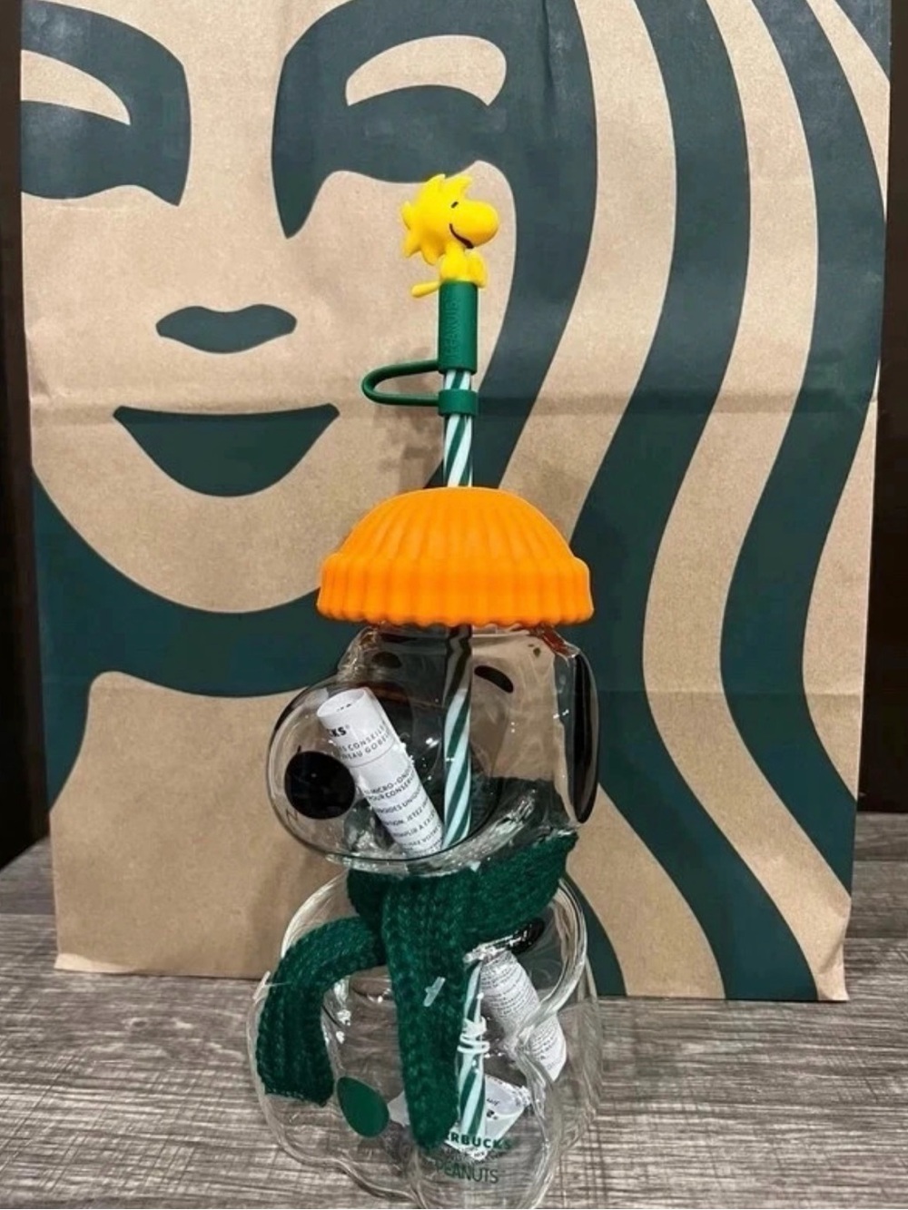 Snoopy Starbucks Glass Cup